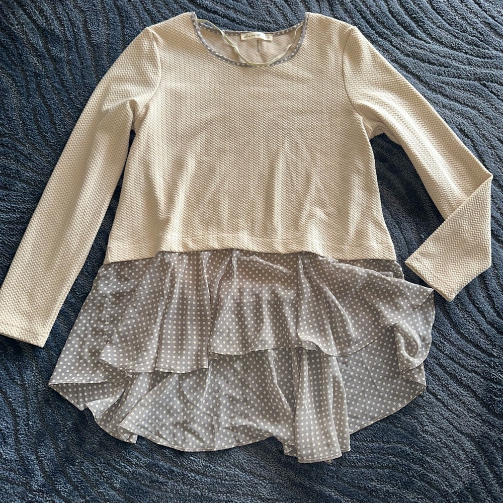 NWOT Polka Dot High low tunic size Med